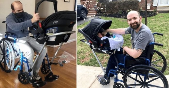 A mozgássérült édesapa nem tudta sétálni vinni a fiát, diákok építik neki kerekesszékes babakocsit