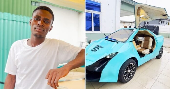 A 21 éves férfi roncstelepi hulladékból épített működőképes sportautót