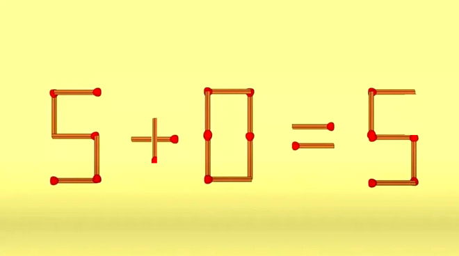 IQ-teszt: mozdíts el egyetlen gyufaszálat, hogy az 5–0=9 feladvány igaz legyen!