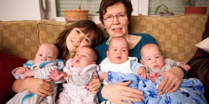 Annegret Az egyedülálló édesanyának már 13 gyereke volt, amikor 65 évesen négyes ikreknek adott életet