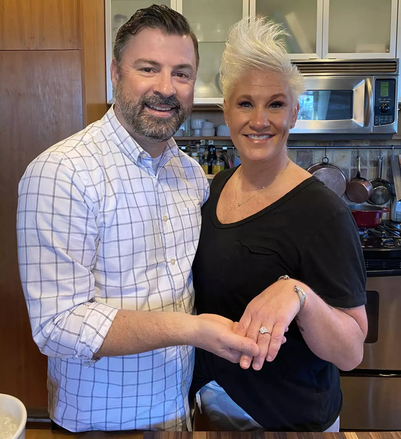 Anne Burrell és férje, Stuart Claxton